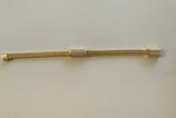 Gold Magnetic Closure Bracelet – Woven Mesh Chain with CZ Accent