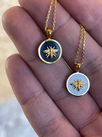 Bee Disc Necklace