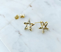 Cursive Star Earrings