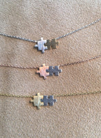 Autism Awareness Puzzle Piece Necklace
