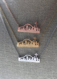 Rose Gold Seattle Skyline Necklace