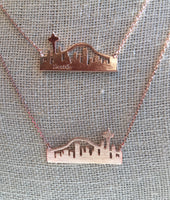 Rose Gold Seattle Skyline Necklace