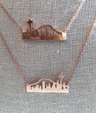 Rose Gold Seattle Skyline Necklace