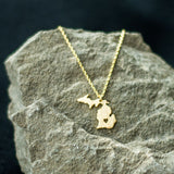 Gold Michigan Necklace