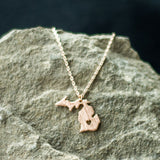 Gold Michigan Necklace