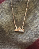 Mountain Necklace Rose Gold and Silver
