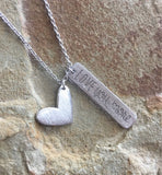 Love you More Necklace Silver