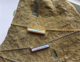 Opal Bar Necklace