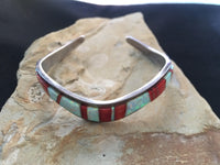 Coral and Opal bracelet // jimmy secatero bracelet // navajo bracelet // southwestern jewelry