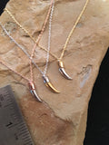 Horn Necklace Two Tone