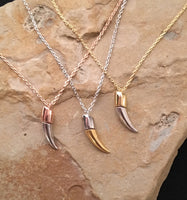 Horn Necklace Two Tone