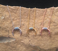 Horn Necklace Crescent Necklace