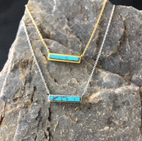 Turquoise Bar Necklace