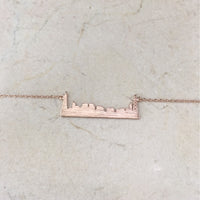 Rose Gold Chicago Skyline Necklace