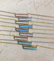 Opal Bar Necklace