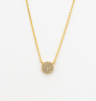 Circle Pave Necklace