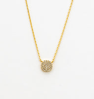 Circle Pave Necklace