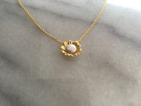 Rose Gold Sunflower Necklace