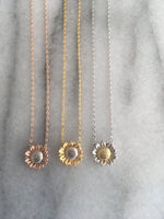 Rose Gold Sunflower Necklace