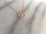 Rose Gold Sunflower Necklace
