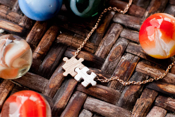 Autism Puzzle Pieces Necklace – glory's gifts