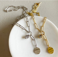 Paperclip Lariat Necklace