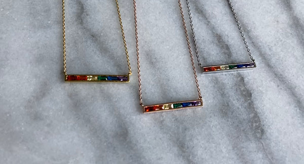 Rainbow Bar Necklace